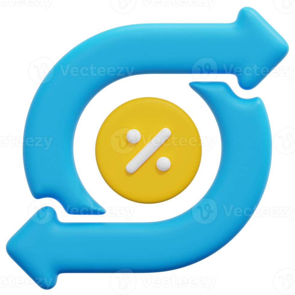 exchange rate 3d render icon illustration png
