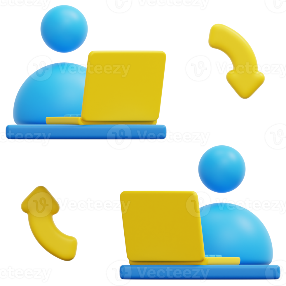 teamwork 3d render icon illustration png