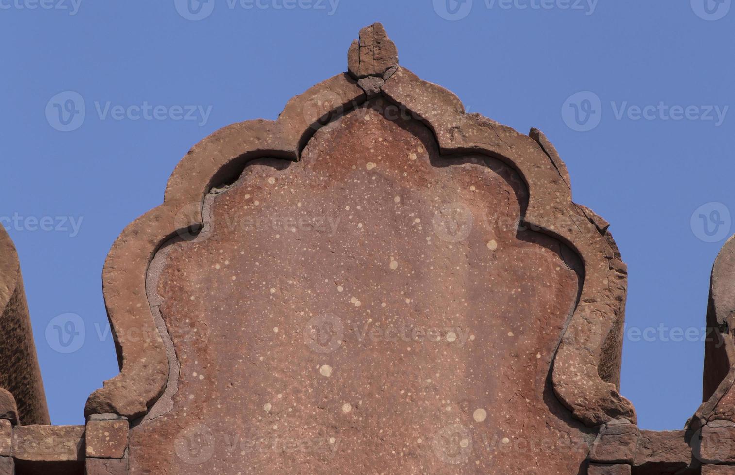 close up of merlon on wall of Jama Masjid mosque photo