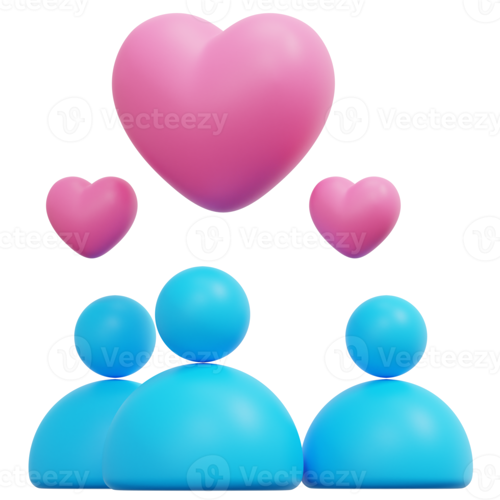 customer relationships 3d render icon illustration png