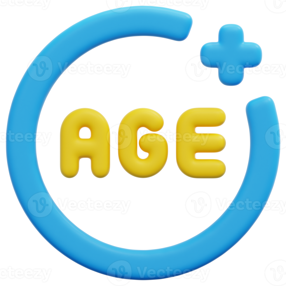 age 3d render icon illustration png