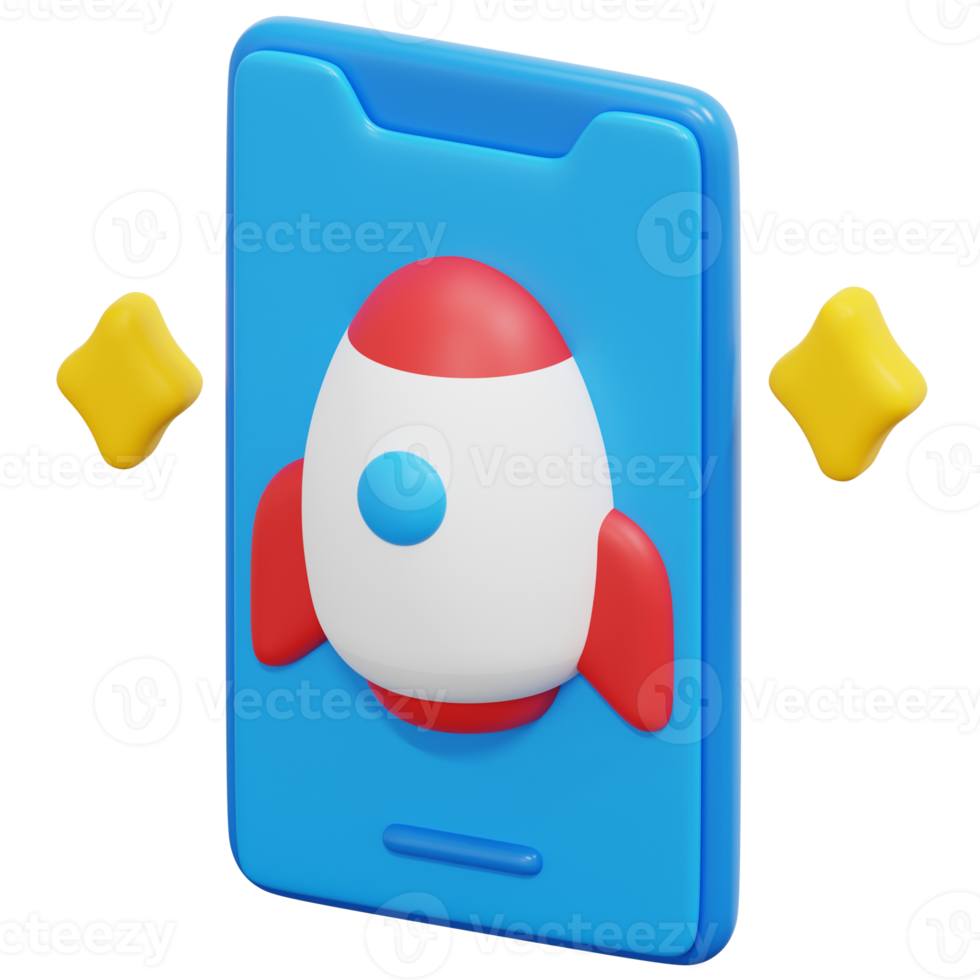 mobiel 3d geven icoon illustratie png