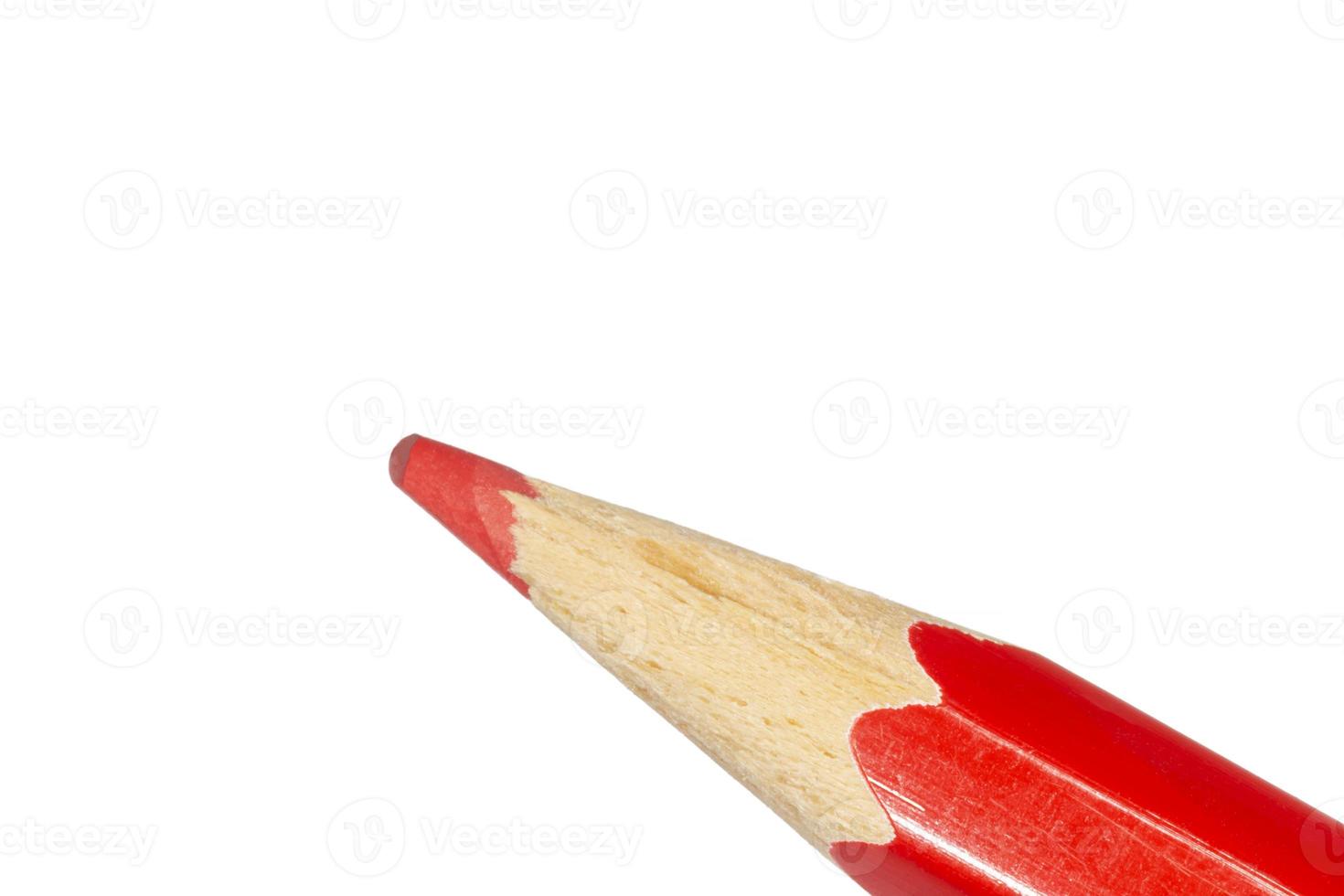 close up of tip of red pencil photo