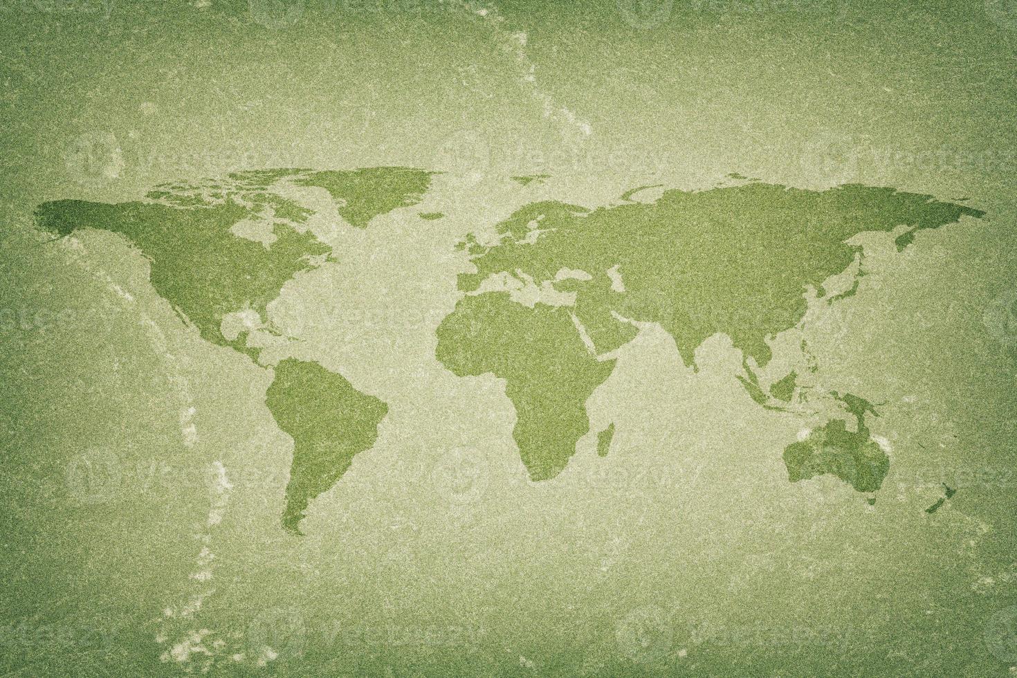 World map on Old Cardboard Paper Texture Background. Elements of this Image Furnished by Nasa. photo