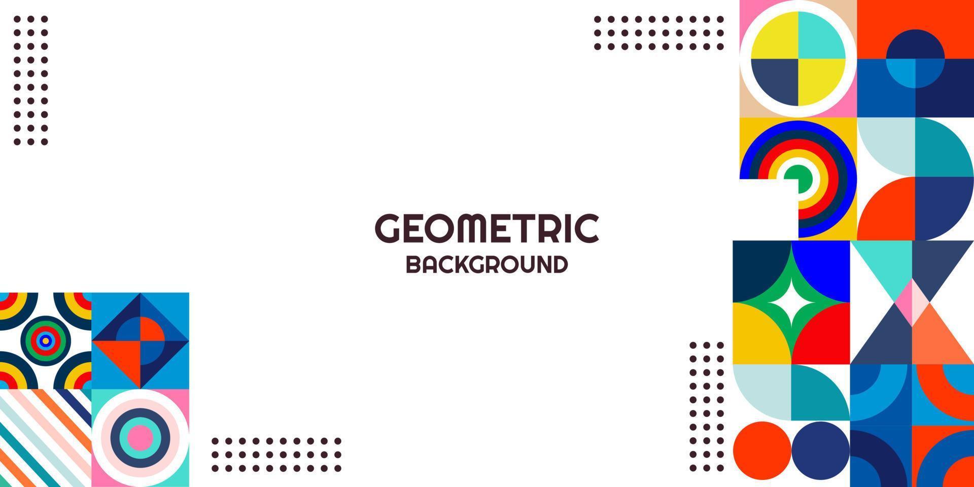 Flat geometric background vector