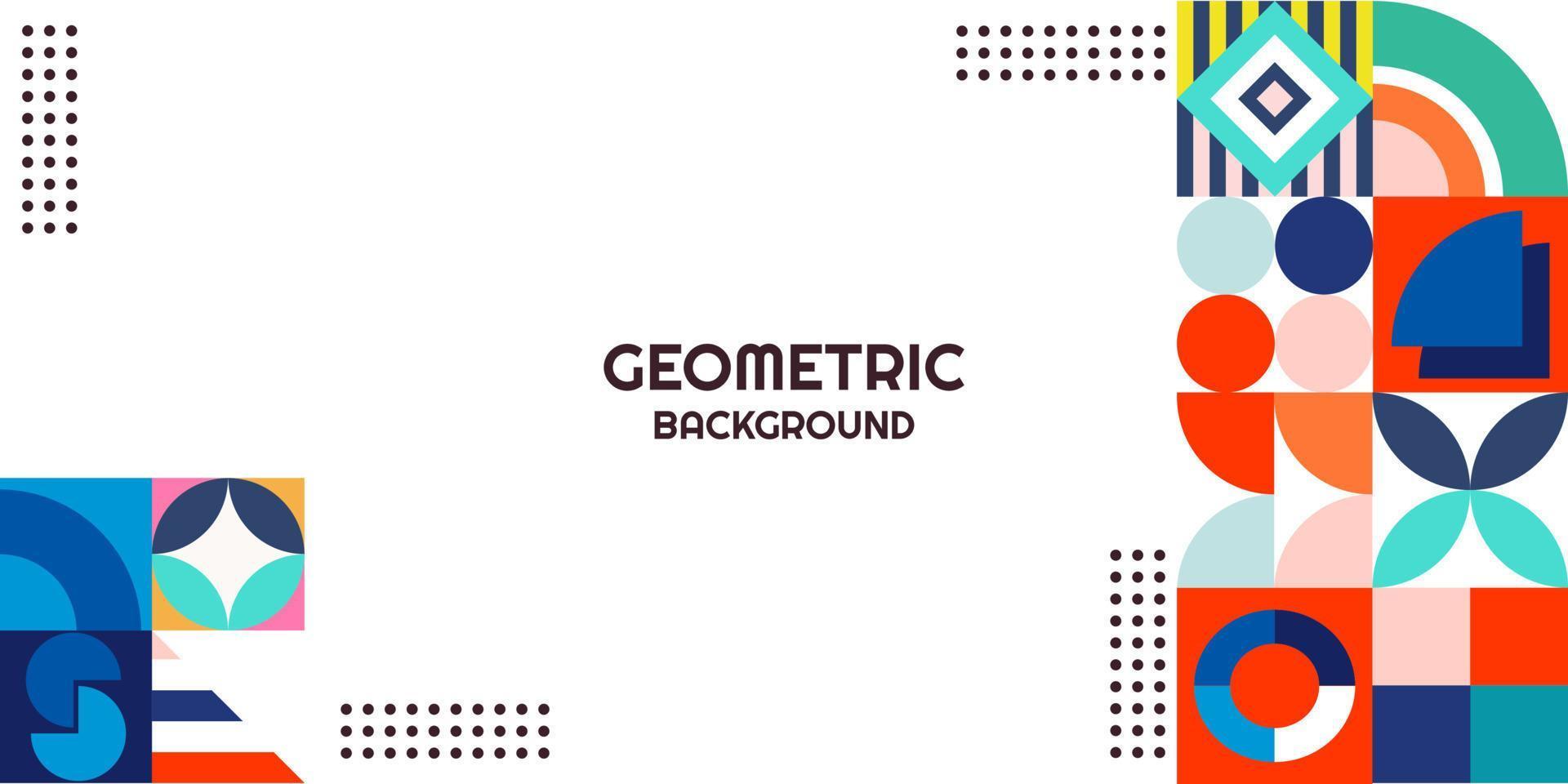 Flat geometric background vector