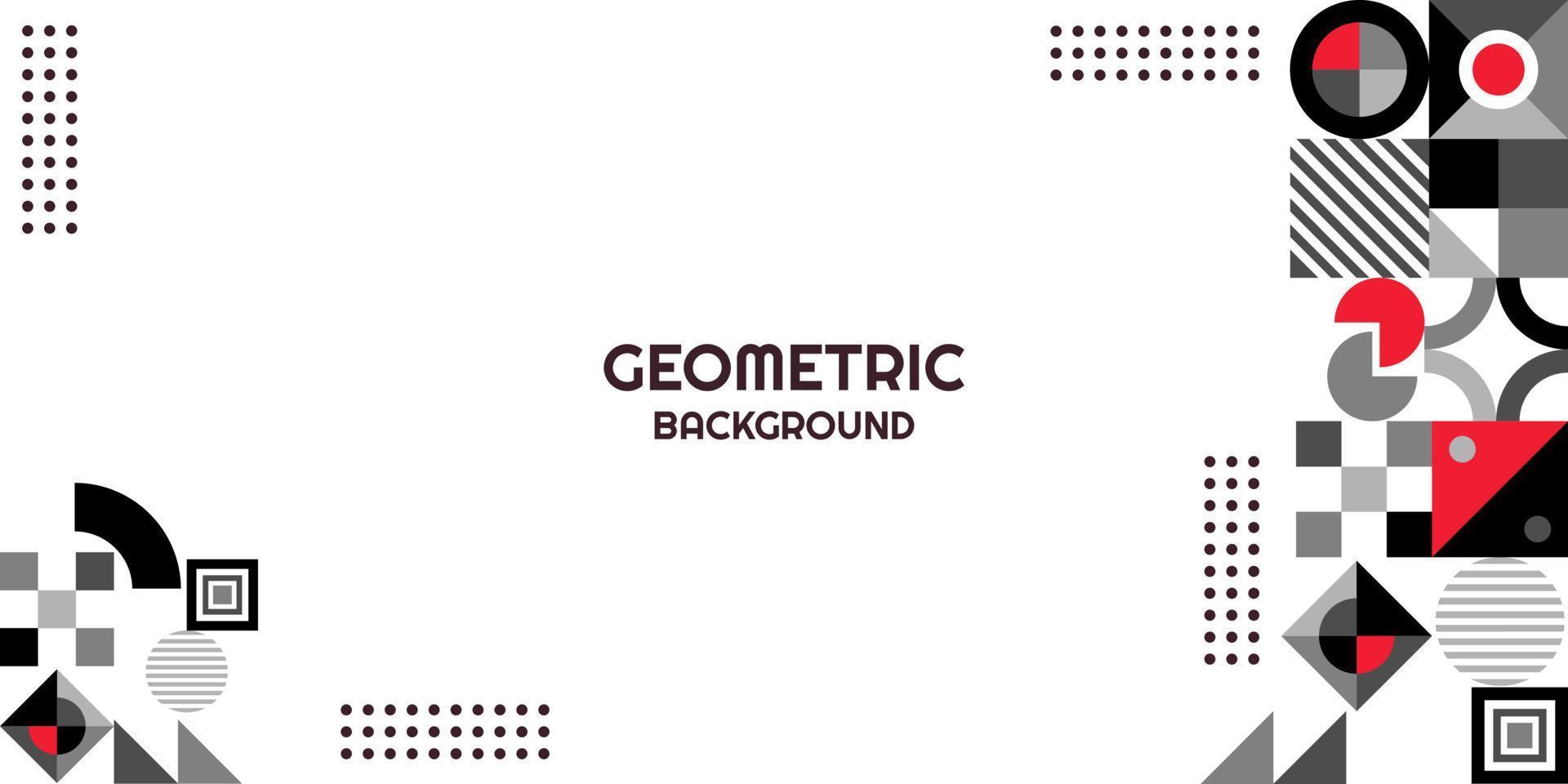 Flat geometric background vector