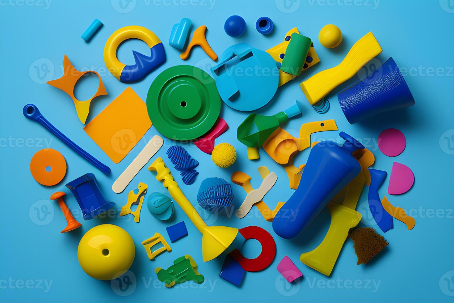 plastic toys for recycling. . photo