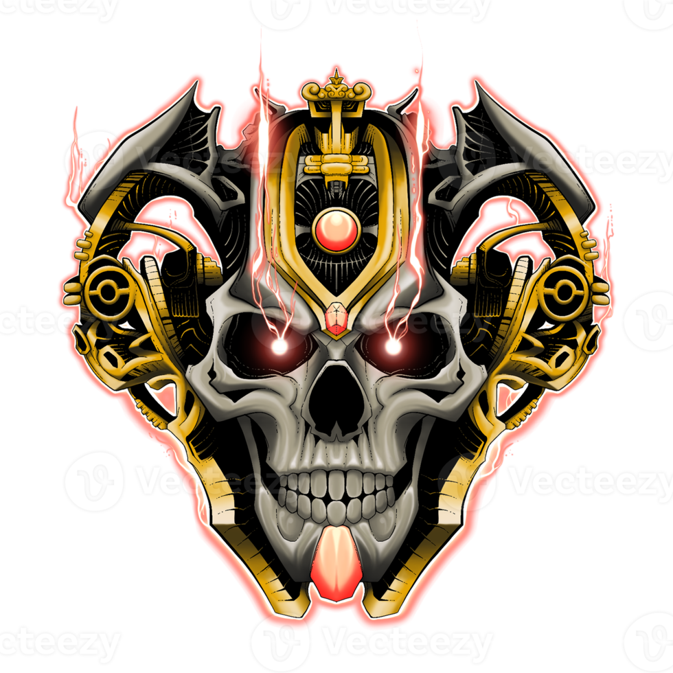 machine head skull illustration logo png