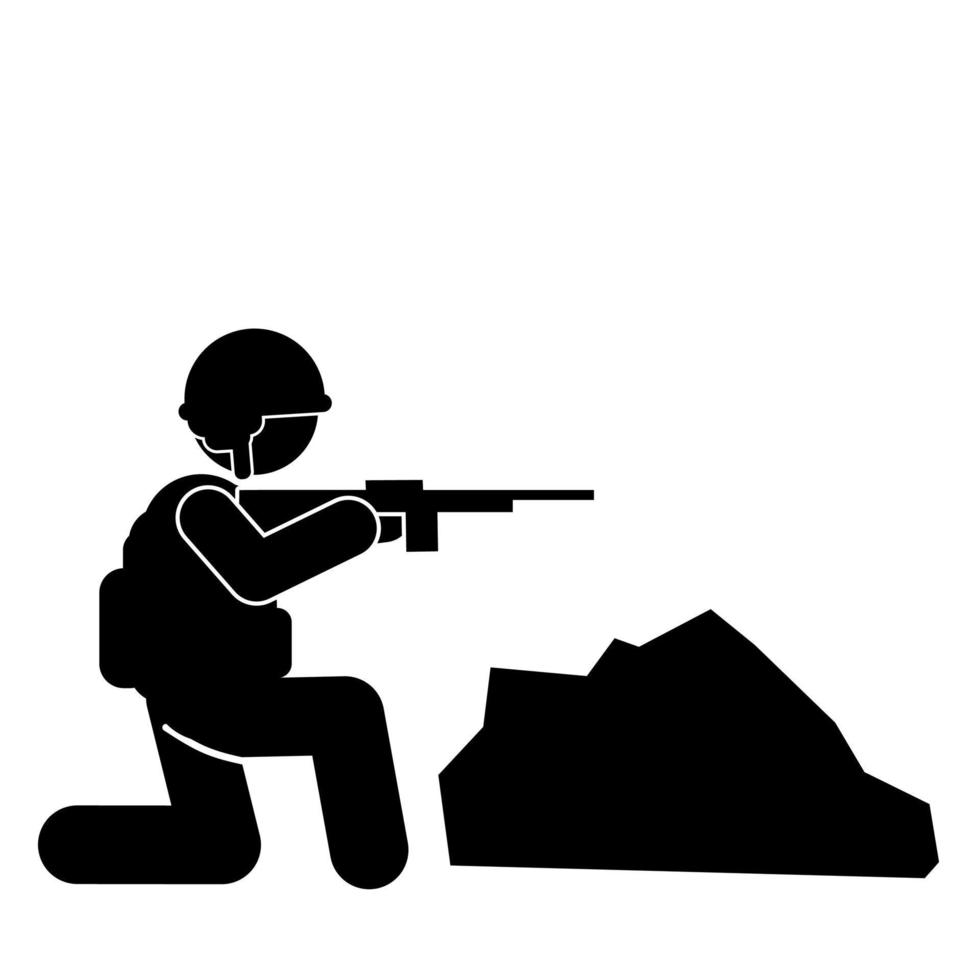 Military vector illustration, Army soldiers, Military silhouettes ,war illustration