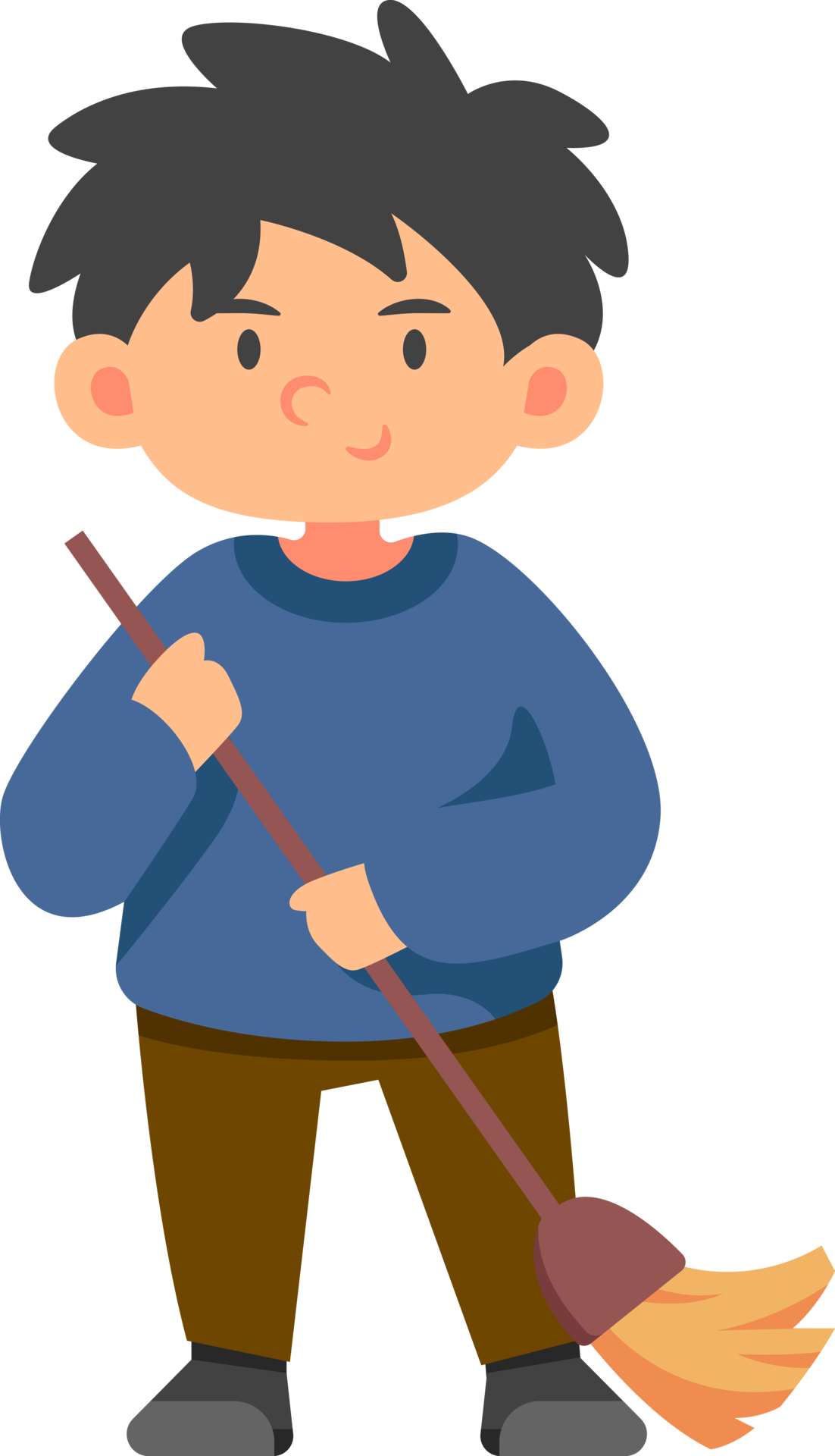 Free school boy student sweep the floor 21598722 PNG with Transparent