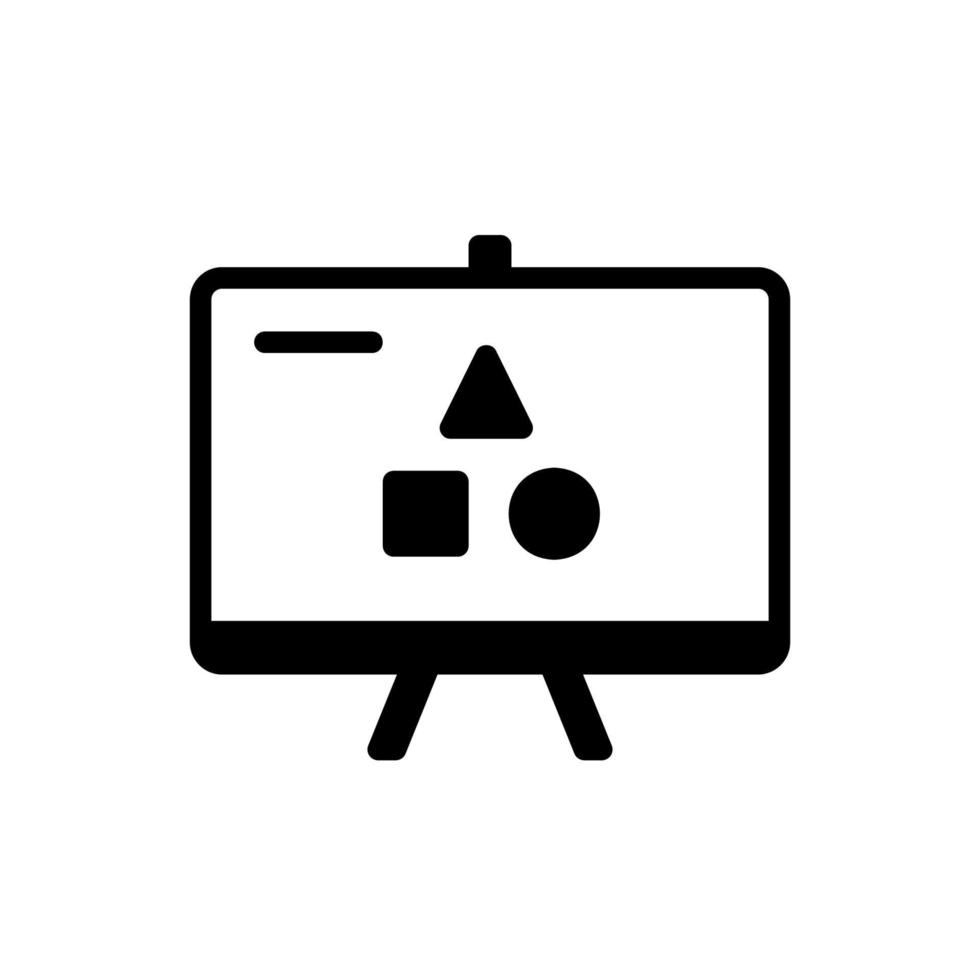 Blackboard or white board icon for doing presentation or teaching vector