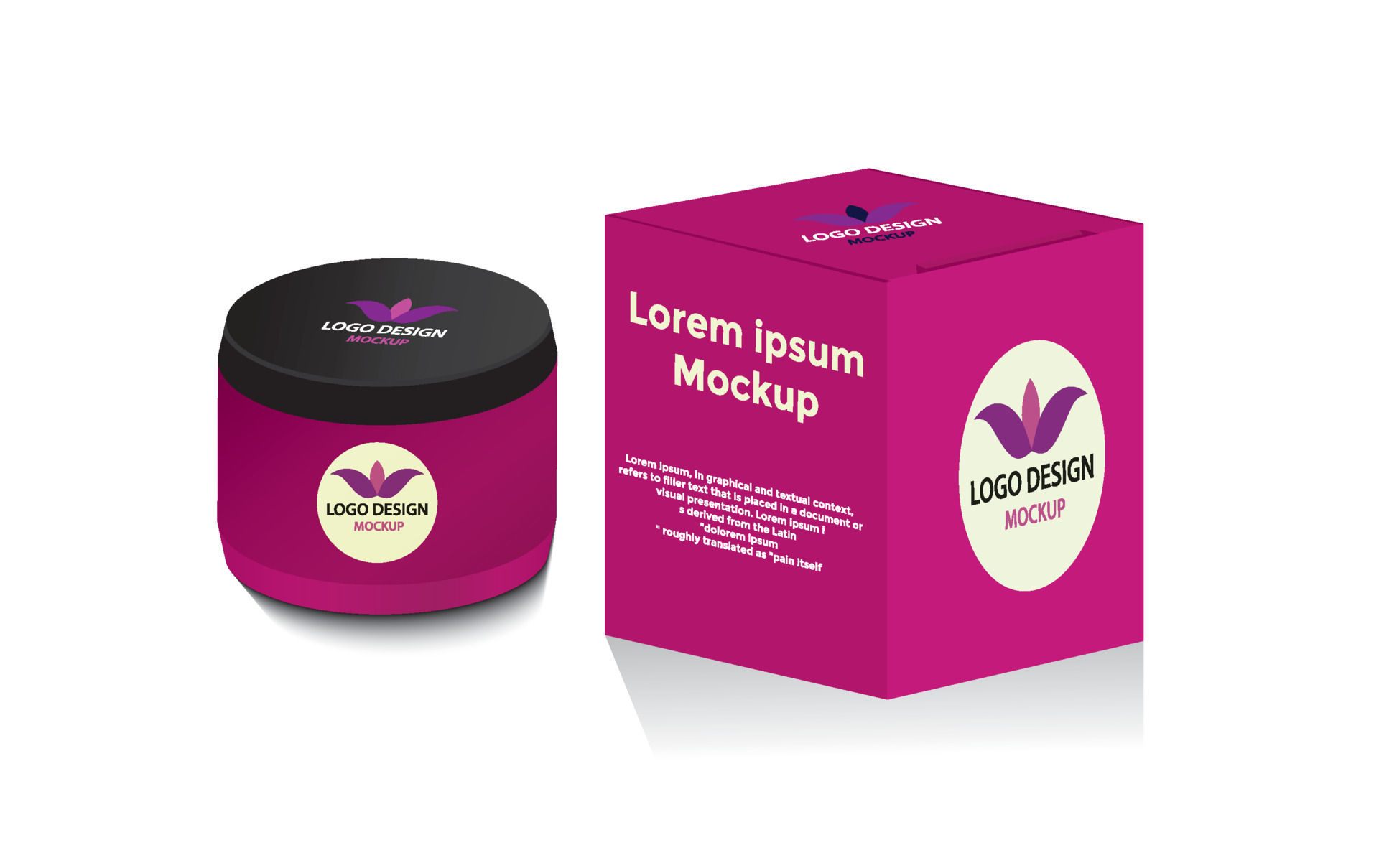 logo design mockup, Cream box mockup vector, 3d mockup design 21598851 Vector Art at Vecteezy