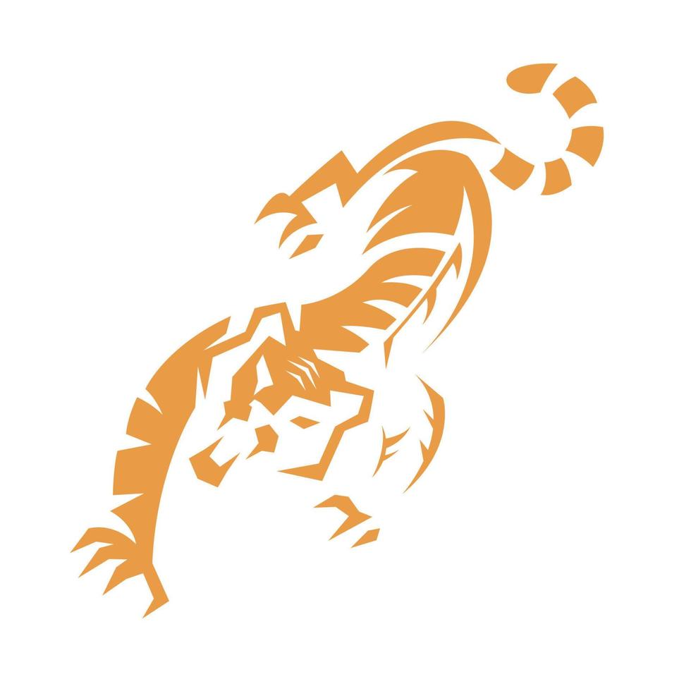Tigre icono logo diseño vector