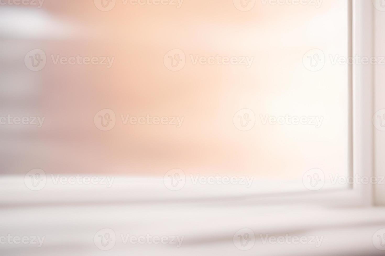 empty 3d render light room, sun lights from the window photo
