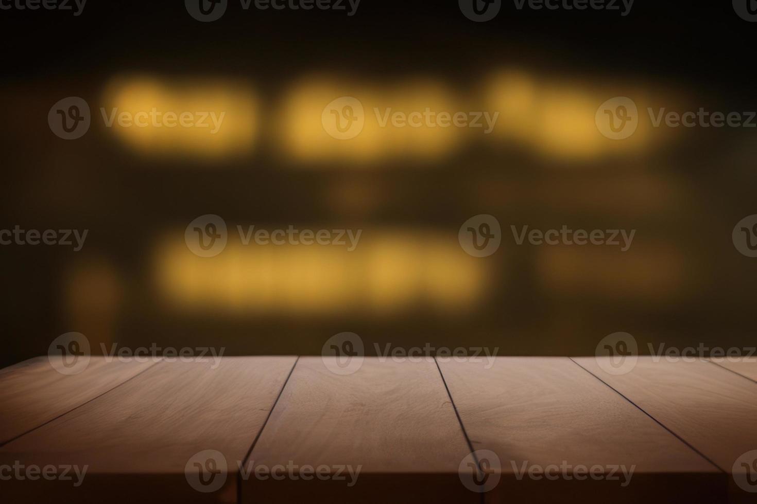 wooden floor on brown background, wood planks stage for product display photo