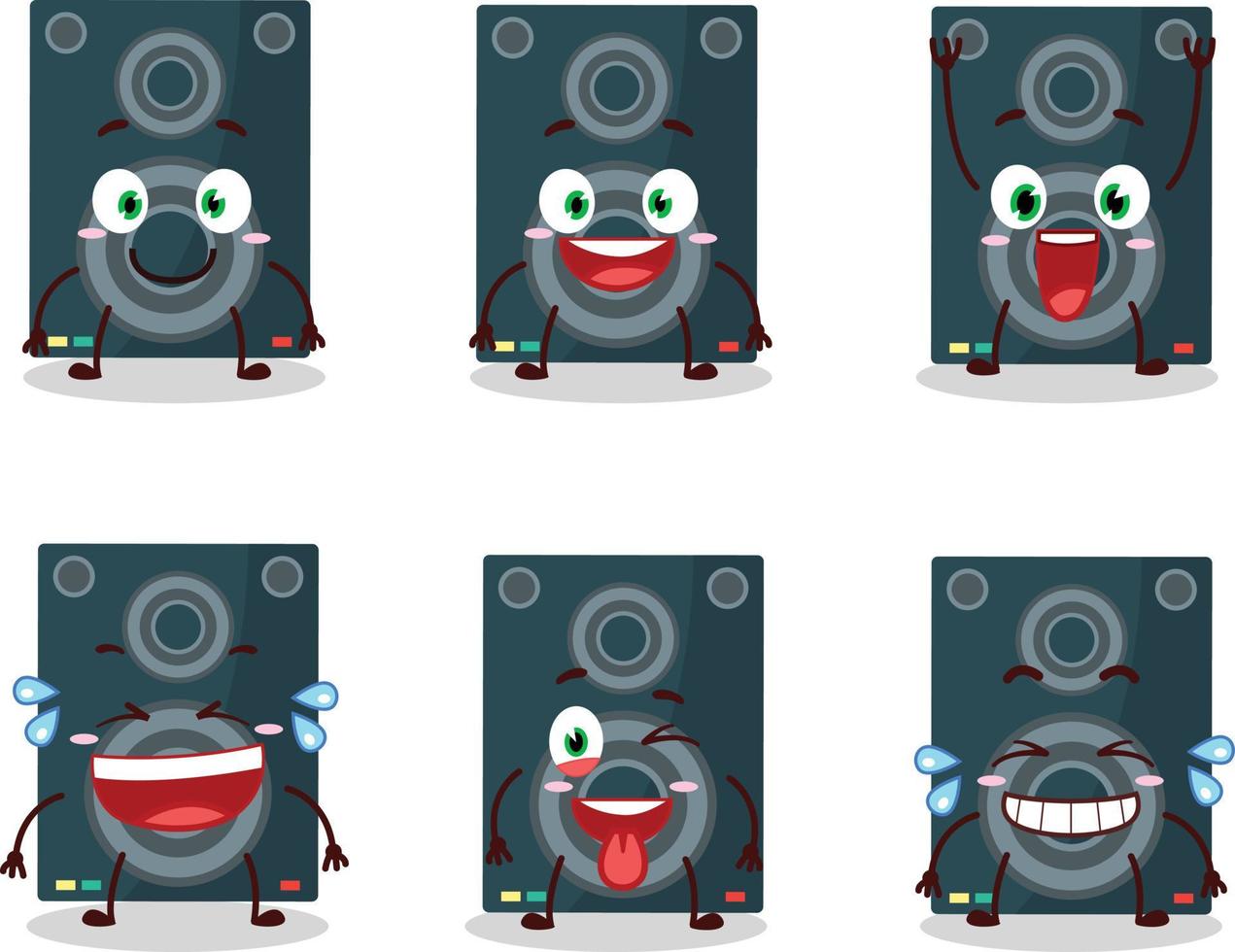 Cartoon character of loudspeaker with smile expression vector