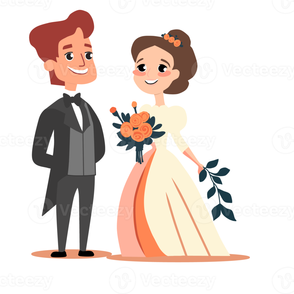 fofa Casamento personagens clipart png