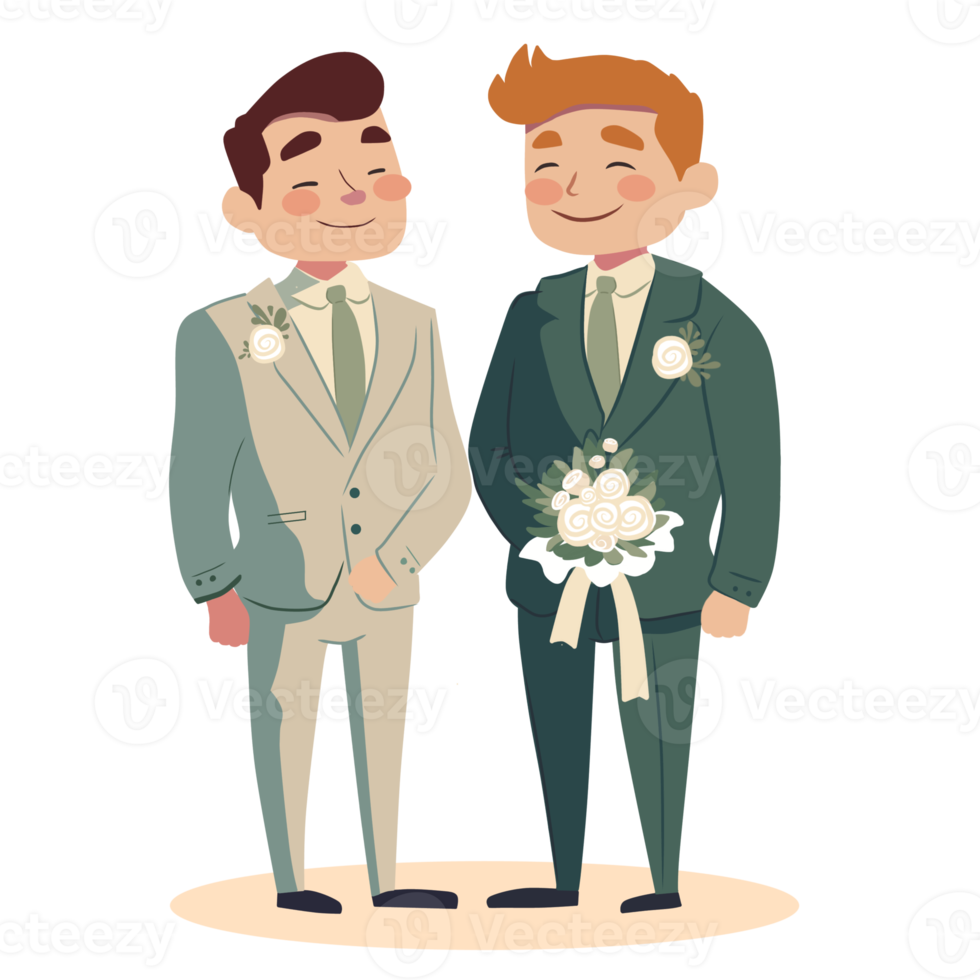 Cute Wedding Characters clipart png