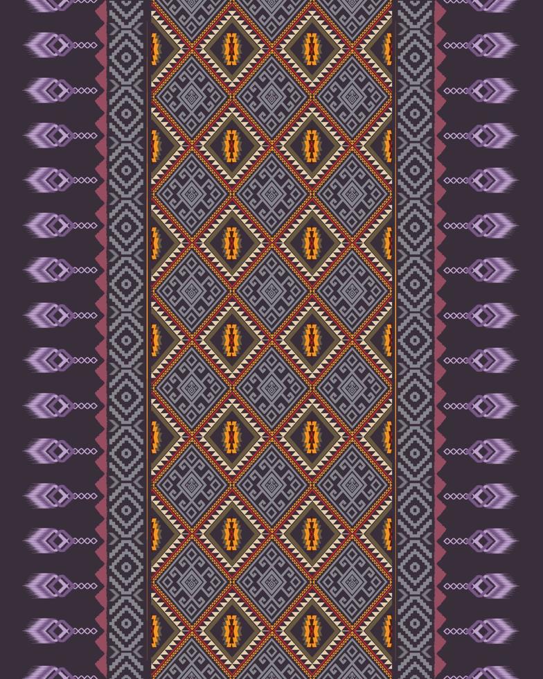 Geometric Ethnic pattern vector. African, American, Mexican, Western Aztec motif striped and bohemian pattern. designed for background,wallpaper,print, carpet,wrapping,tile,batik.vector illustratoin. vector