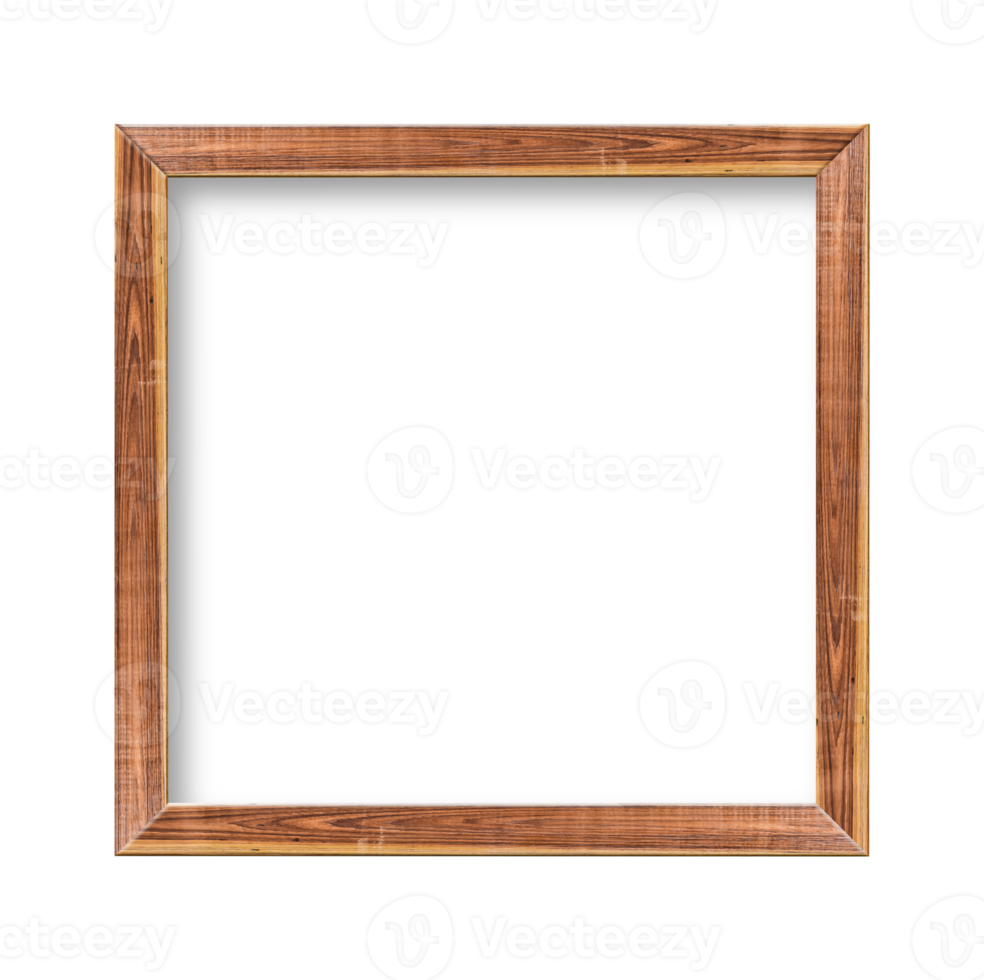 Rustic wooden frame mockup design, isolated on transparent background png file