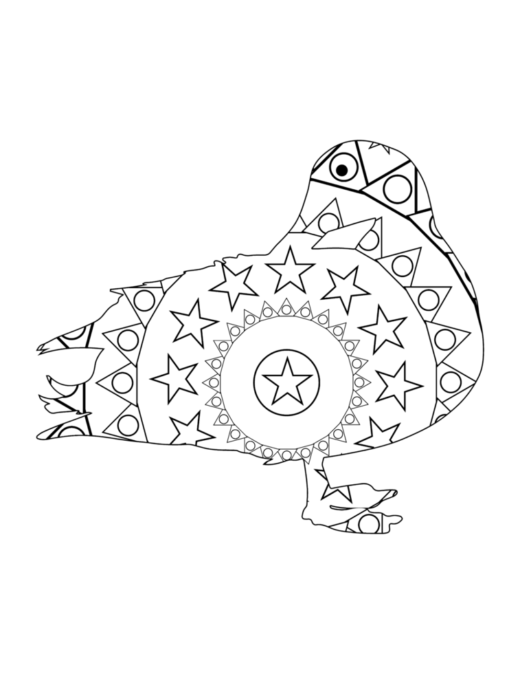 free-bird-with-a-star-pattern-21599461-png-with-transparent-background