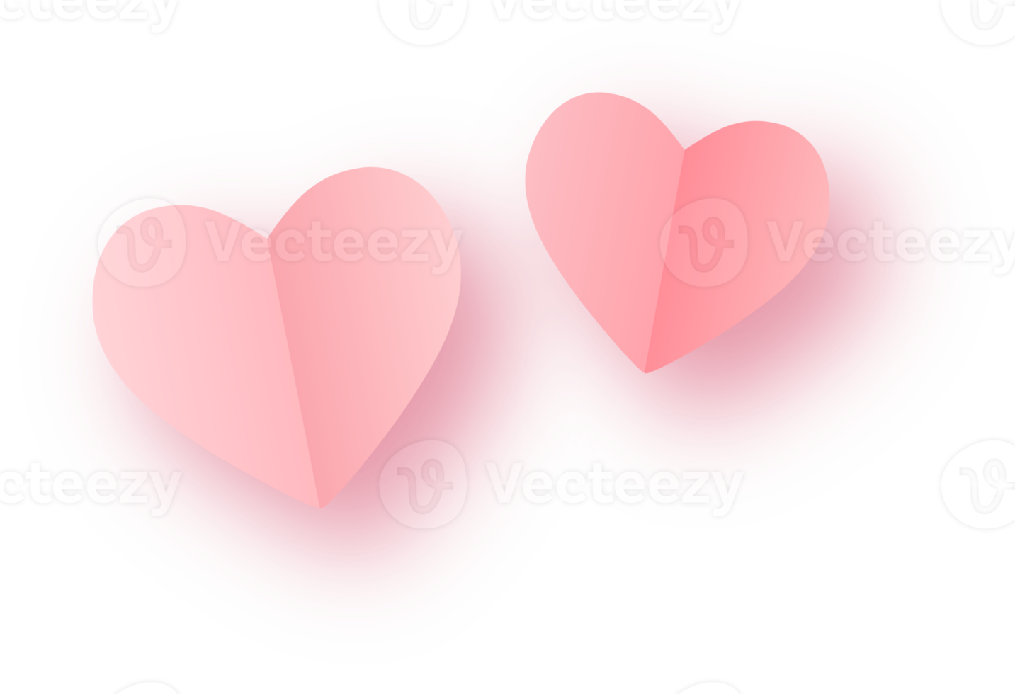 Cute Pink Hearts Cutout png