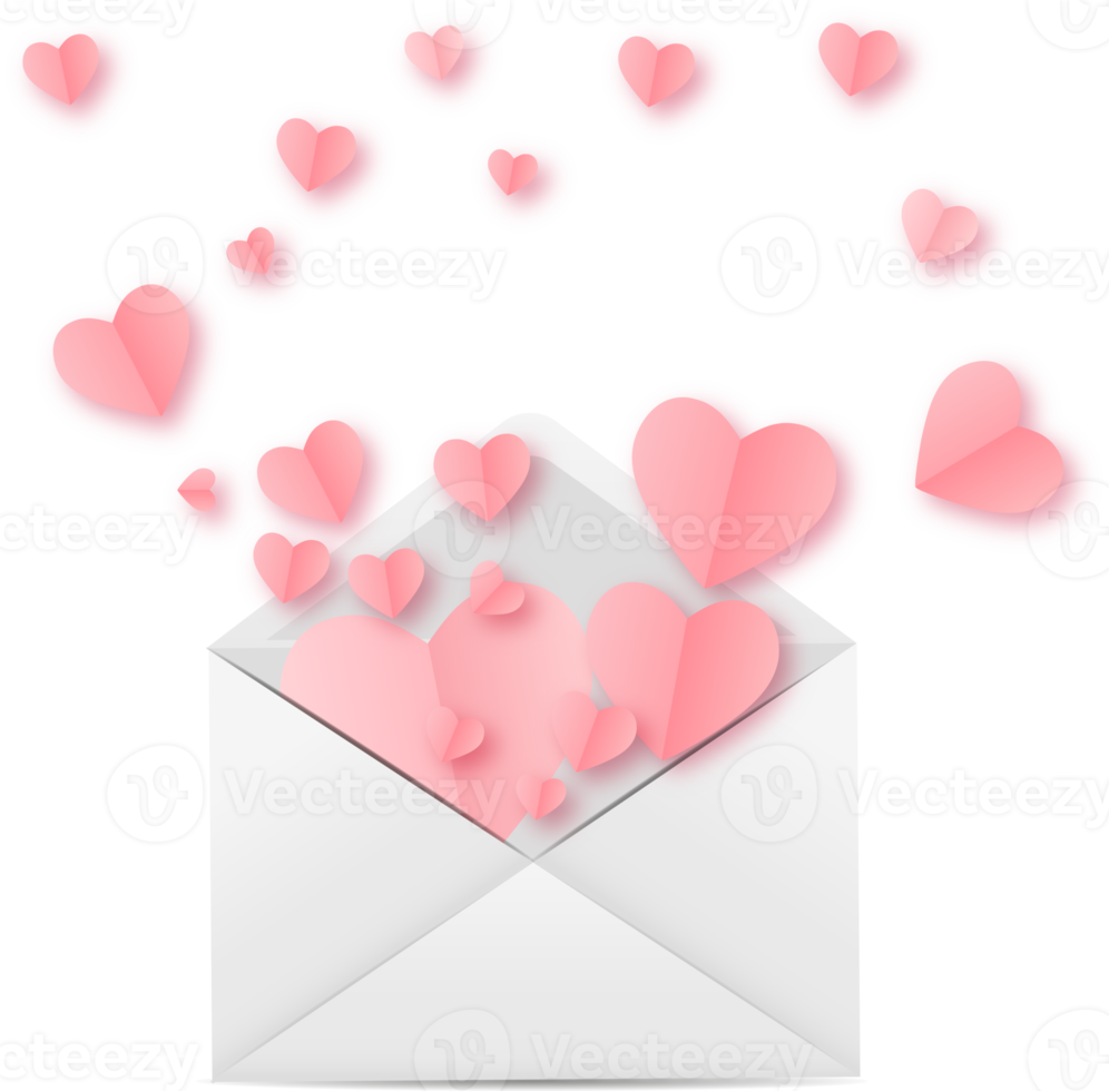 Cute Pink Hearts Cutout 21599495 PNG