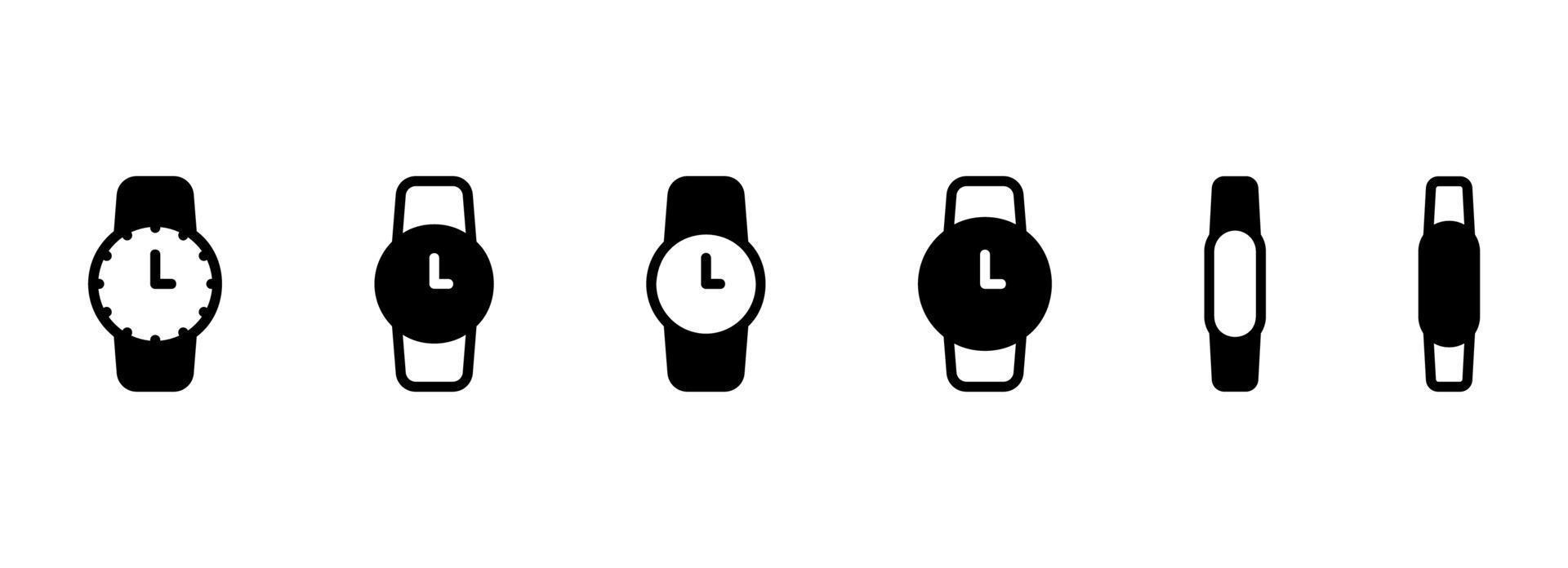 Simple vector icon on a theme clock, time