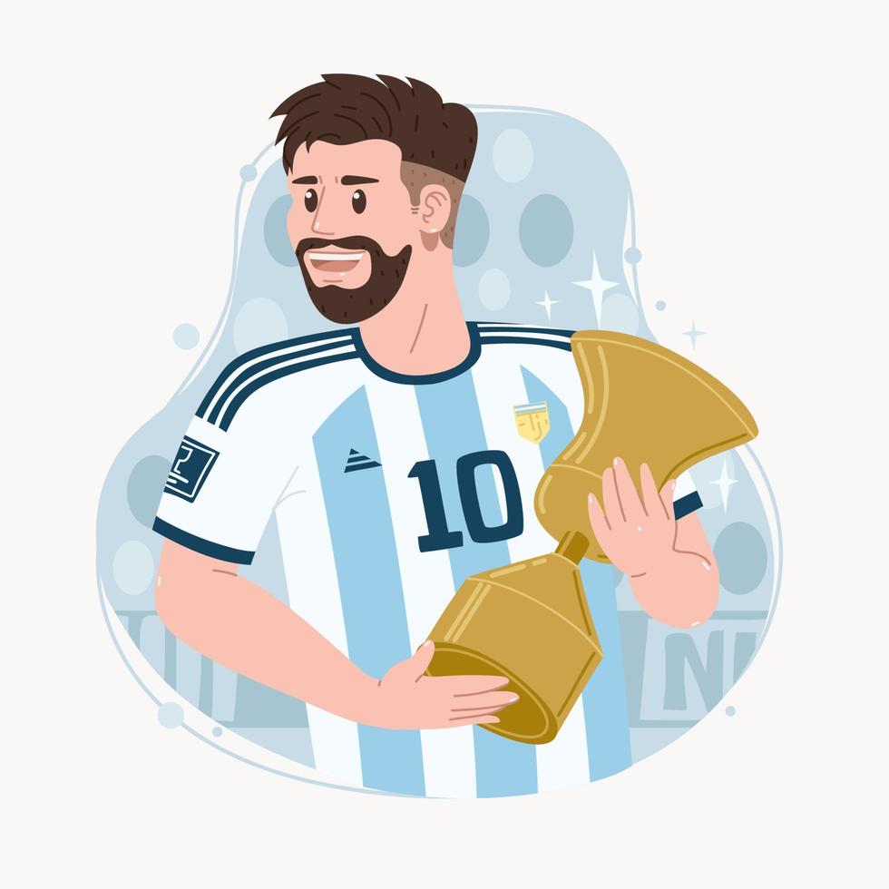 Winning Soccer Player Concept vector