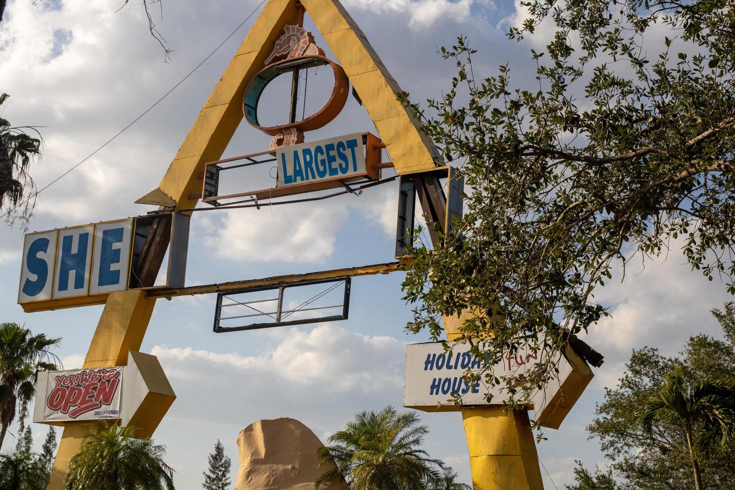 Shell Factory Sign after Ian photo