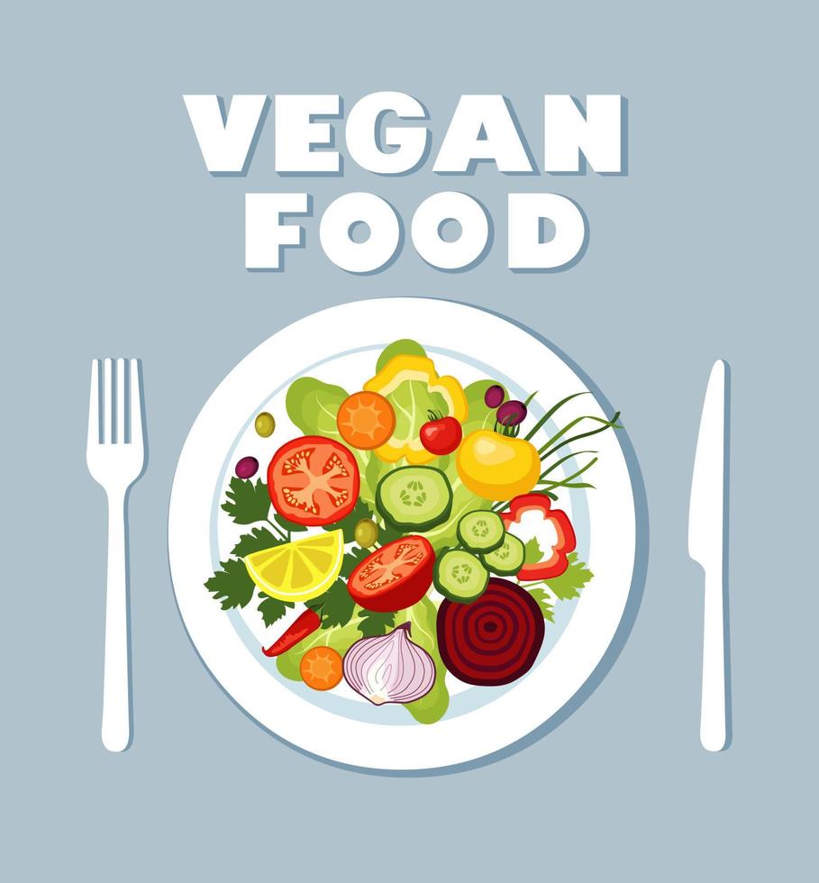 Vegan food banner template vector