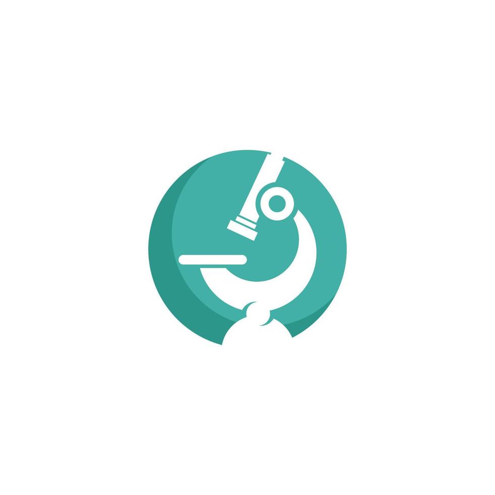 The logo for a science laboratory is called a microscope. vector