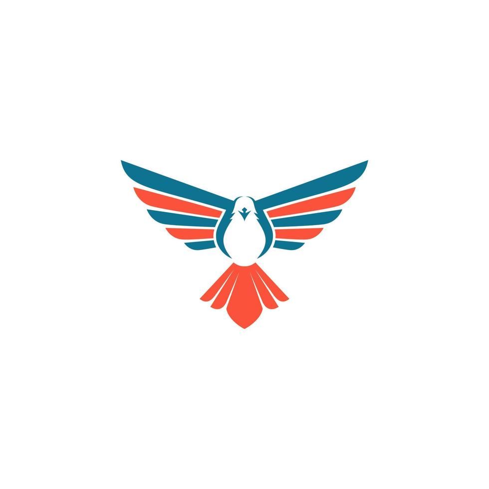 águila logo de colores águila alas logo vector