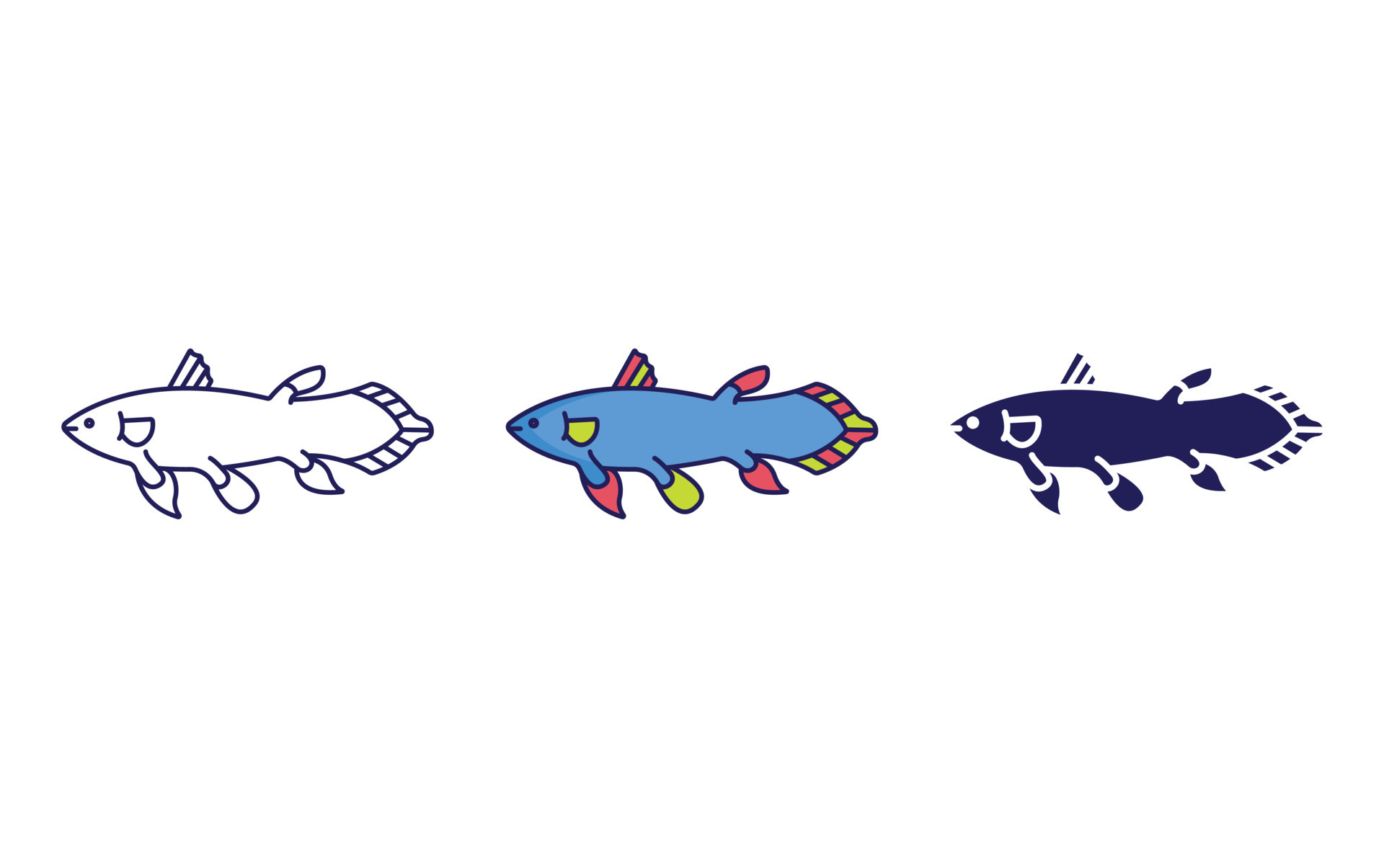 Fish vector icon 21600296 Vector Art at Vecteezy