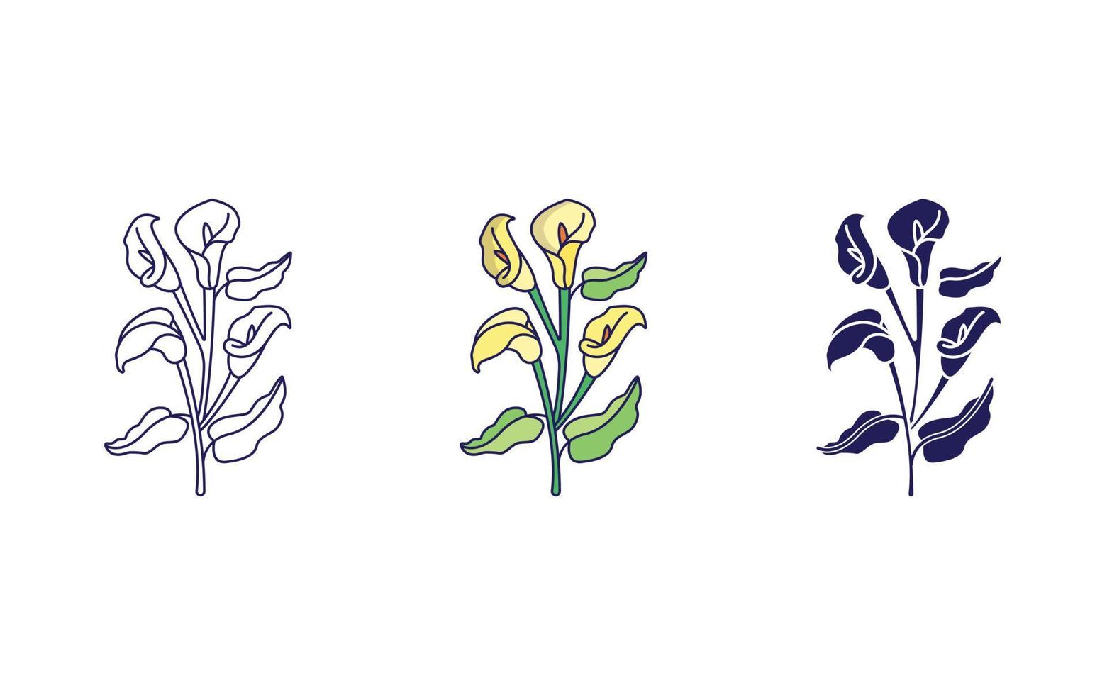 Calla lily vector icon