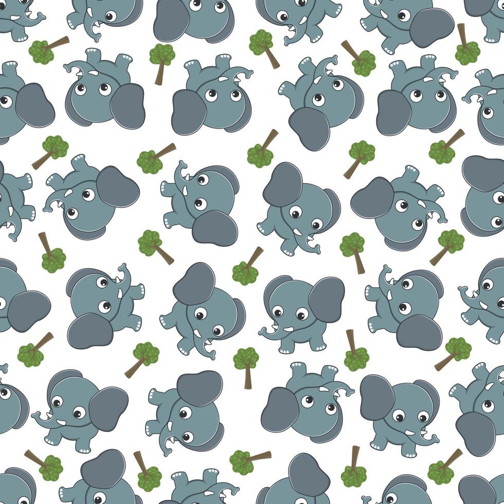 cute little animal play around swamp. Design concept for kids textile print, nursery wallpaper, wrapping paper. Cute funny background. vector