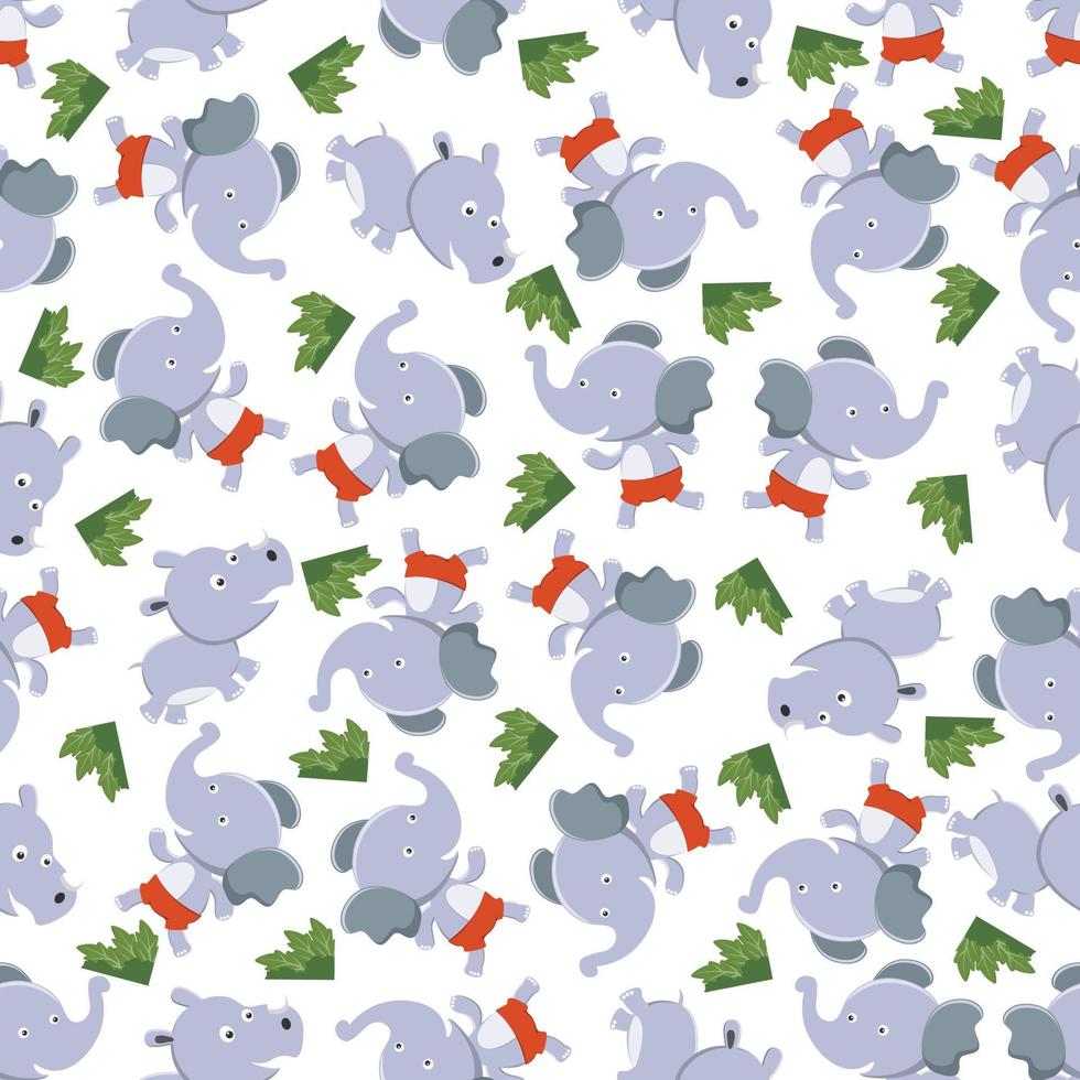 cute little animal play around swamp. Design concept for kids textile print, nursery wallpaper, wrapping paper. Cute funny background. vector