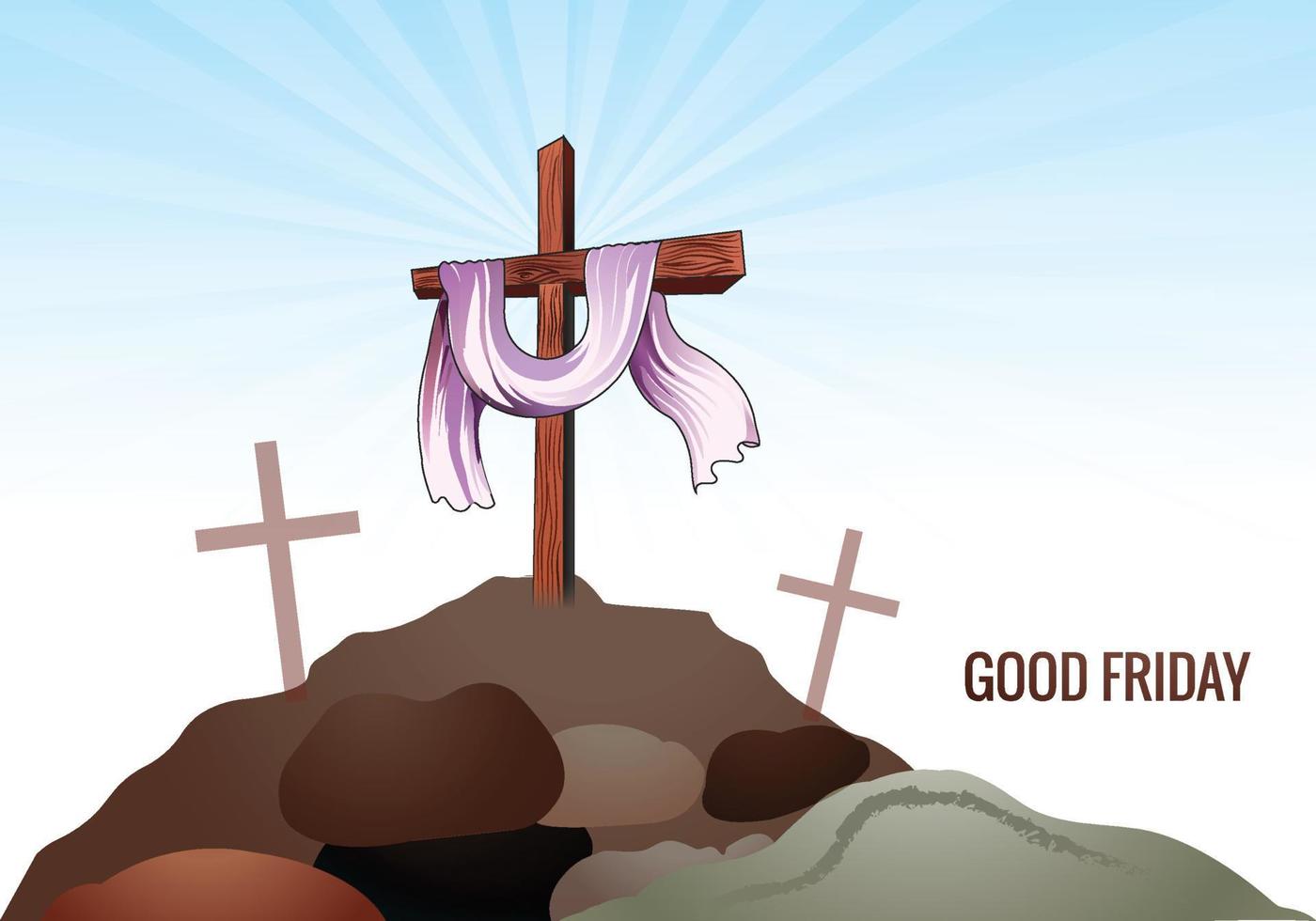 Good friday peace of holy week celebration card background vector