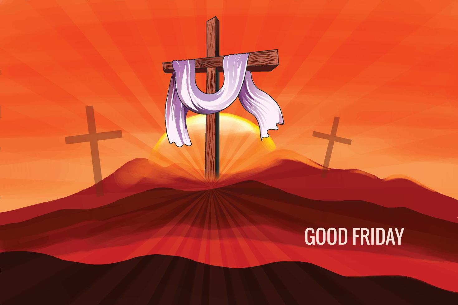 Celebrate good friday greeting card background vector