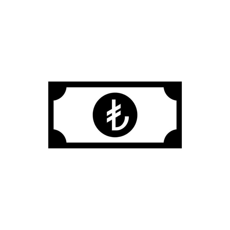 Turkey officially the Republic of Turkiye Currency Symbol, Turkish Lira Icon, TRY Sign. Vector Illustration