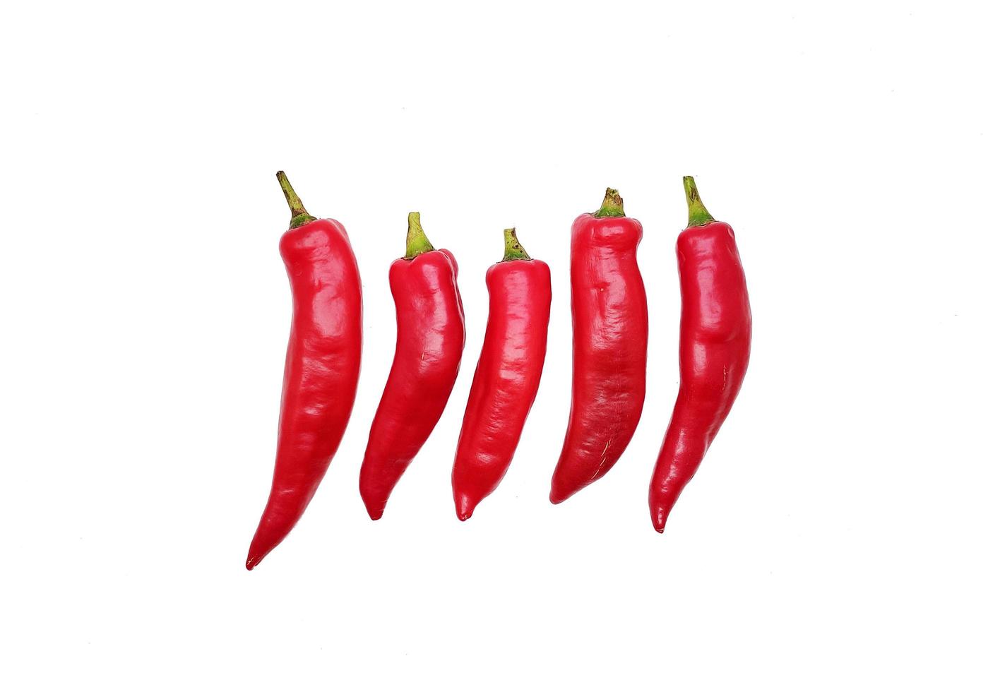 Chili peppers isolated on white background. photo