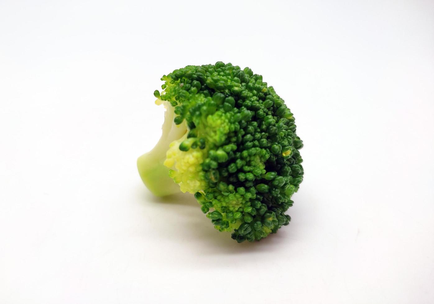 Broccoli collection. Different sides of green fresh broccoli.  Isolated on white background photo