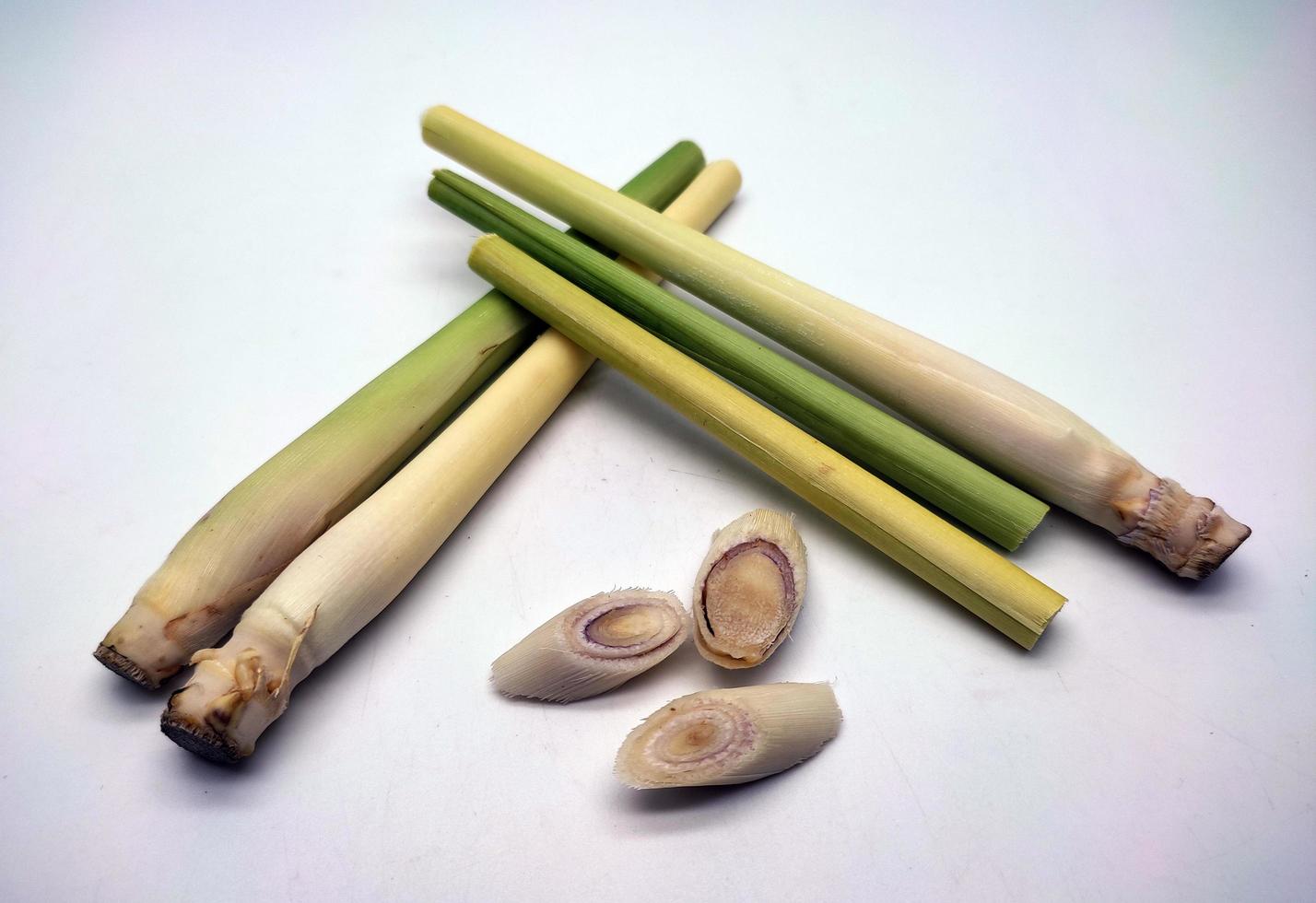 Lemongrass isolated on a white background photo