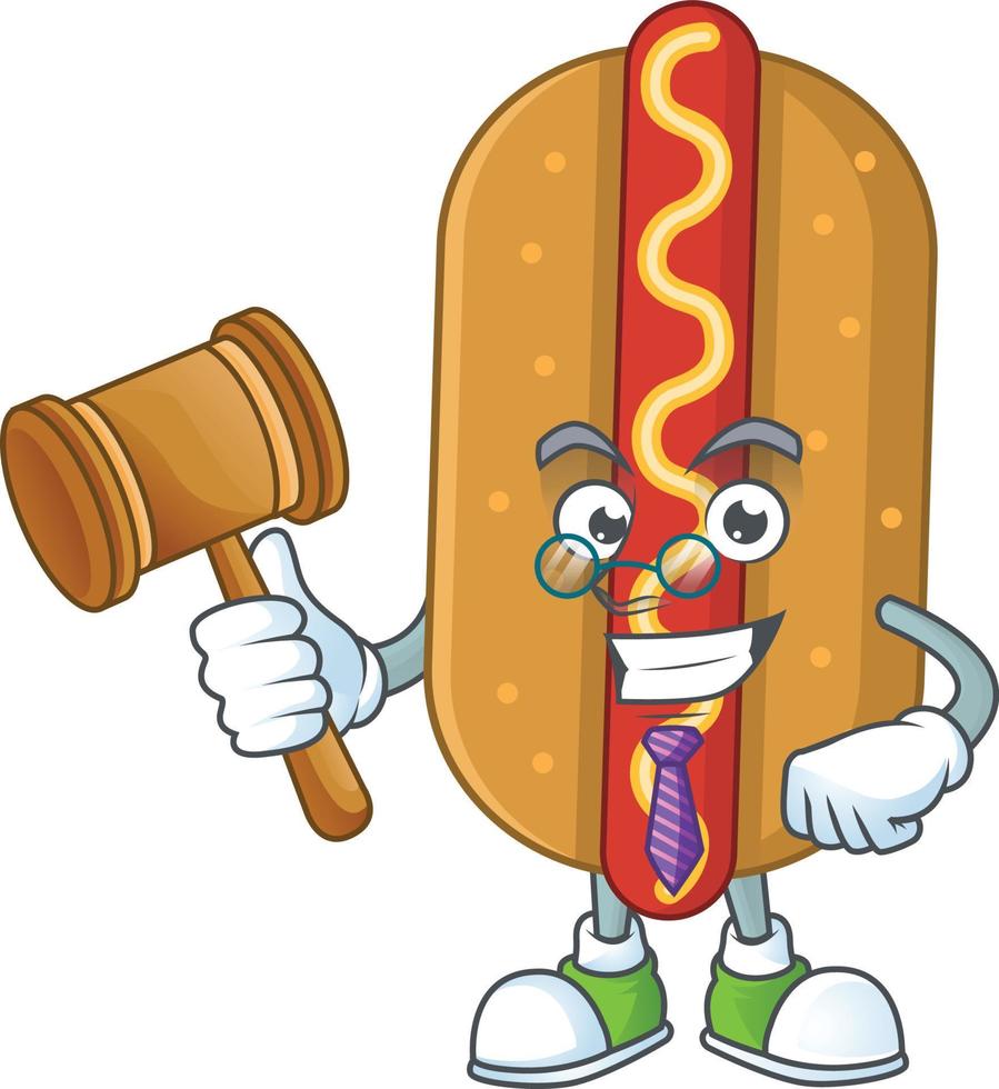 Cartoon character of hotdog vector