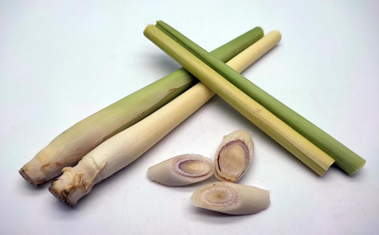 Lemongrass isolated on a white background photo