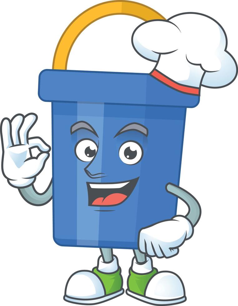 Cartoon character of blue sand bucket vector
