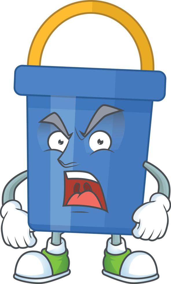 Cartoon character of blue sand bucket vector