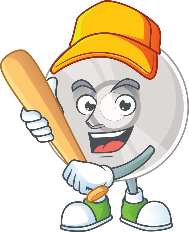 Cartoon character of compact disk vector