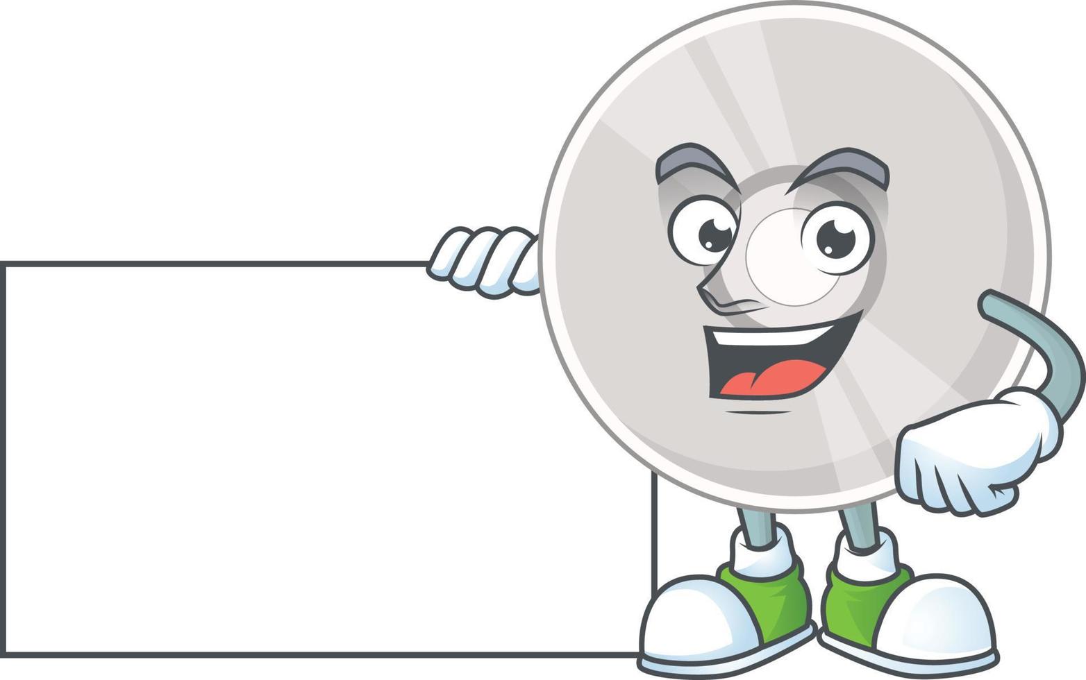 Cartoon character of compact disk vector